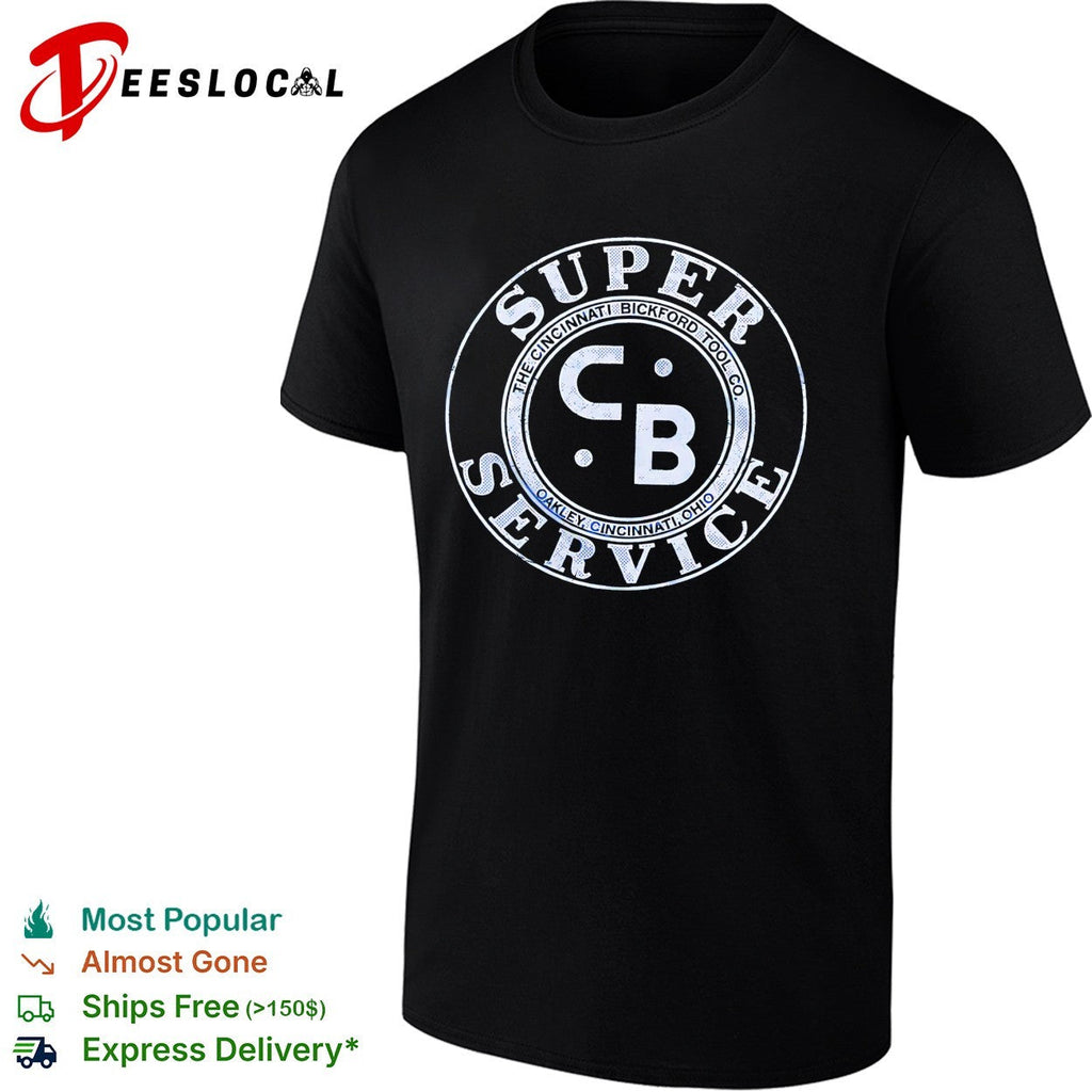Super Service CB vintage Cincinnati gas station circular badge logo graphic shirt Unisex