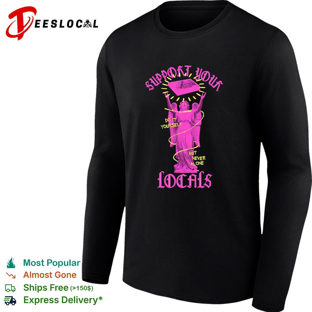 Support Your Locals Do It Yourself But Never Alone Arcade Joystick Gaming Shirt Unisex