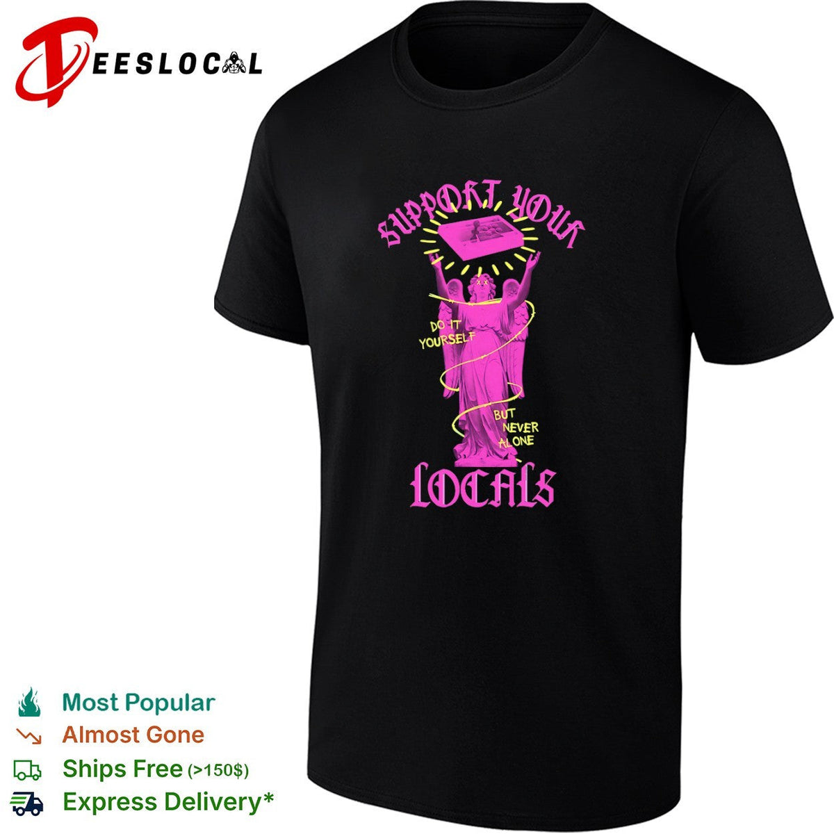 Support Your Locals Do It Yourself But Never Alone Arcade Joystick Gaming Shirt Unisex