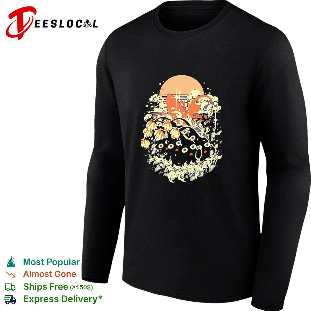 Surfing Pikmin Good Wave sunset retro shirt Unisex