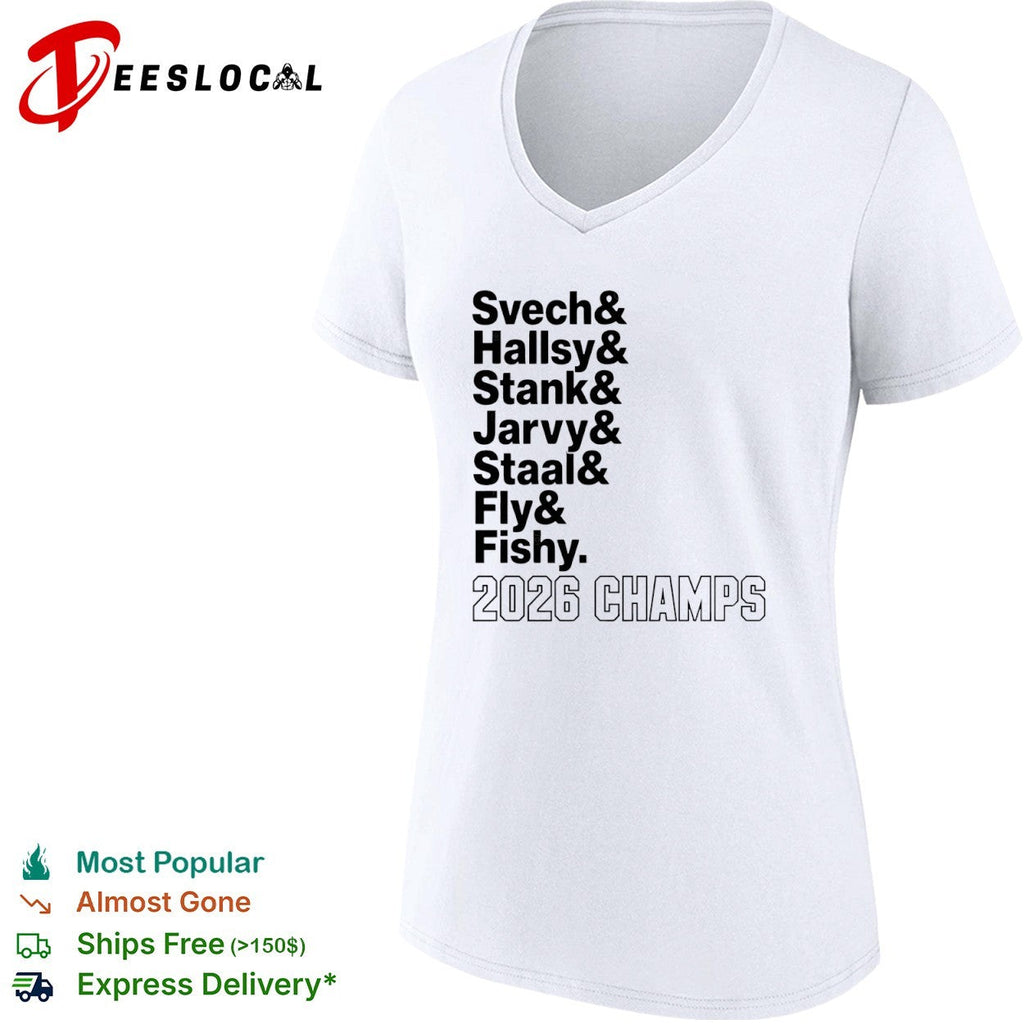Svech Hallsy Stank Jarvy Staal Fly Fishy 2026 Champs Carolina Hurricanes shirt Unisex
