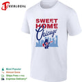 Sweet Home Chicago Cubs Bear Playing Guitar Rock Music Logo Team Baseball shirt Unisex