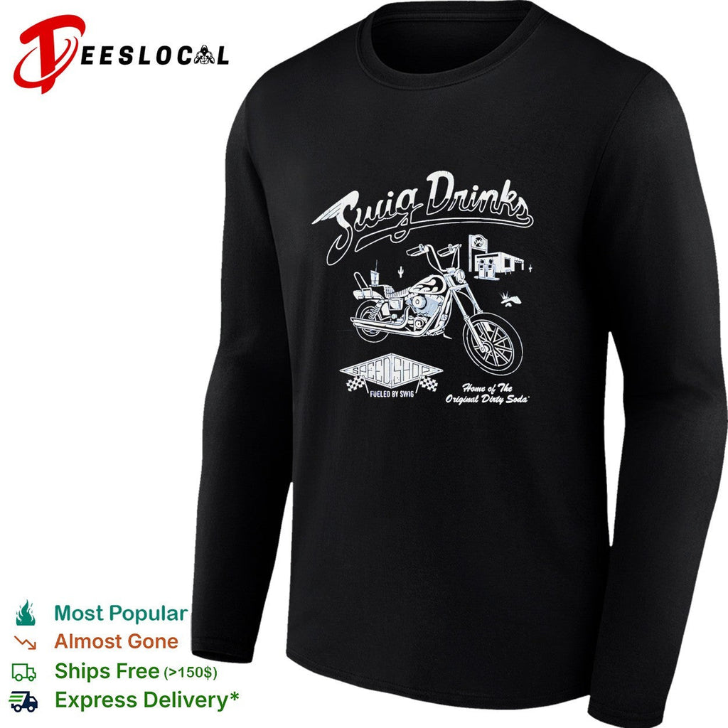 Swig Drinks original dirty soda motorcycle diner vintage logo shirt Unisex