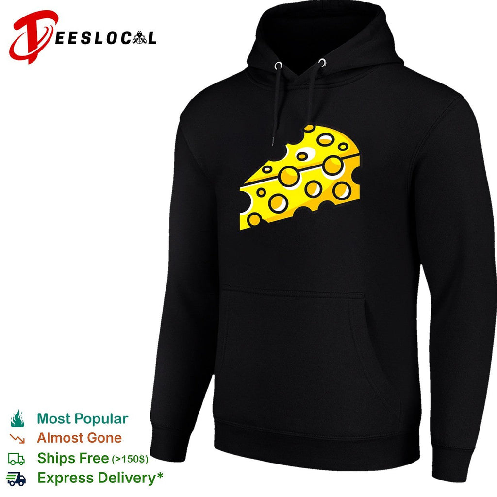 Swiss Cheese Hole Yellow Food Slice Dairy Snack Symbol Pattern Culinary Art shirt Unisex