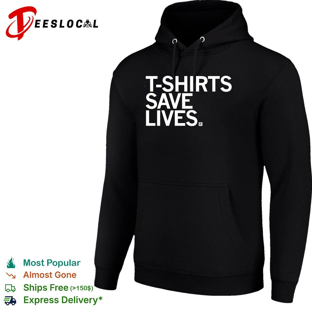 s save lives bold blue text humor shirt Unisex