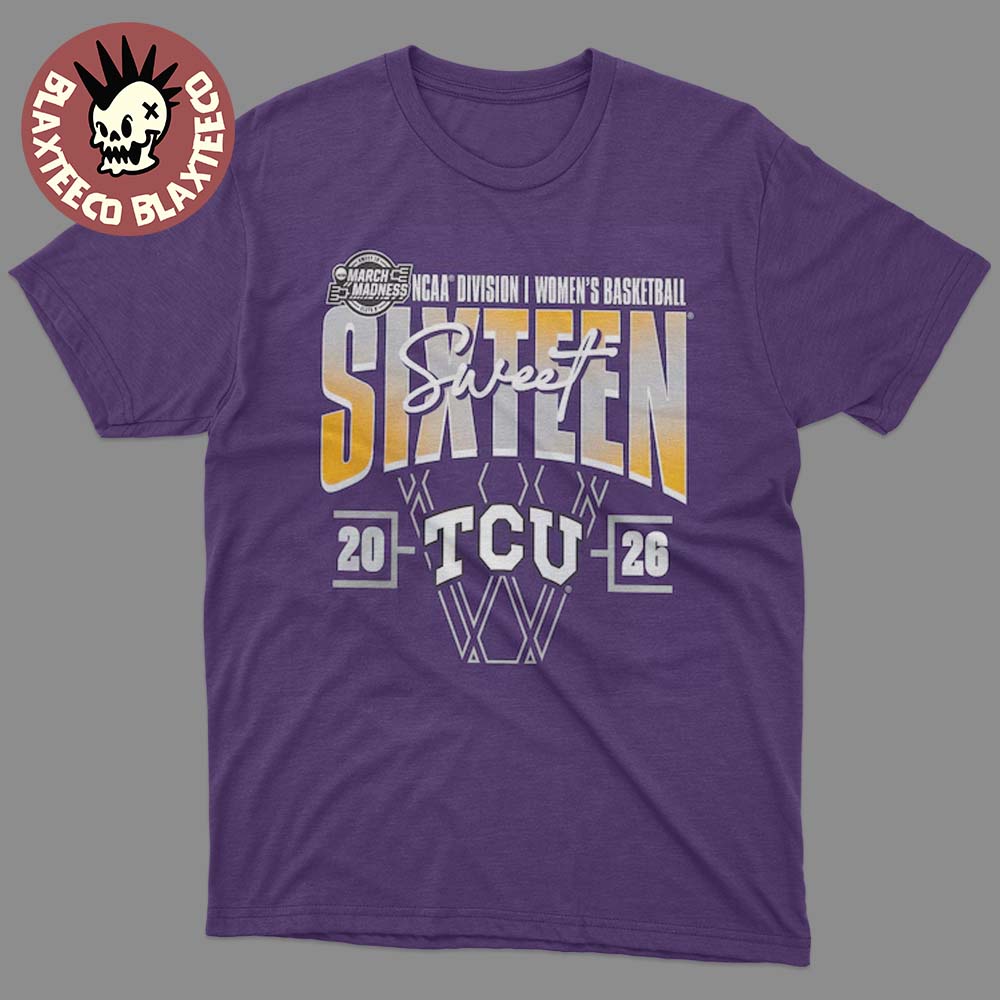 TCU Horned Frogs 2026 NCAA Women’s Basketball Tournament March Madness Sweet 16 Court Shot
