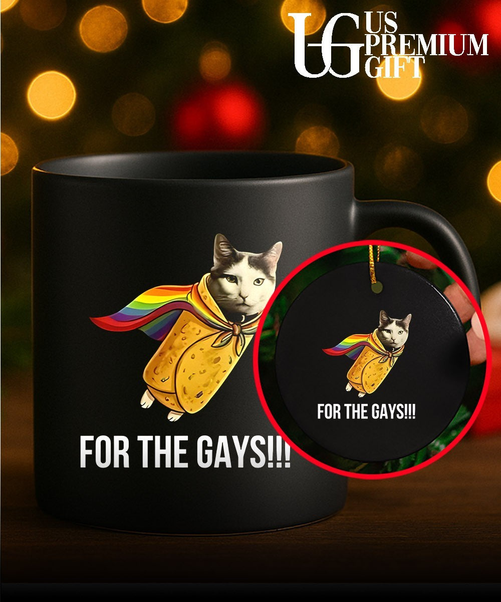 Taco Cat Pride Flag For The Gays shirt Unisex