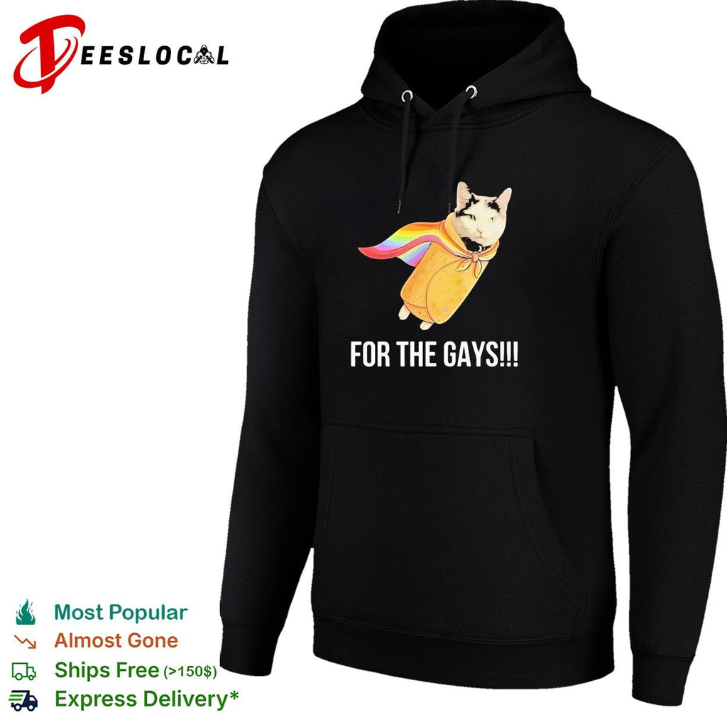 Taco Cat Pride Flag For The Gays funny shirt Unisex