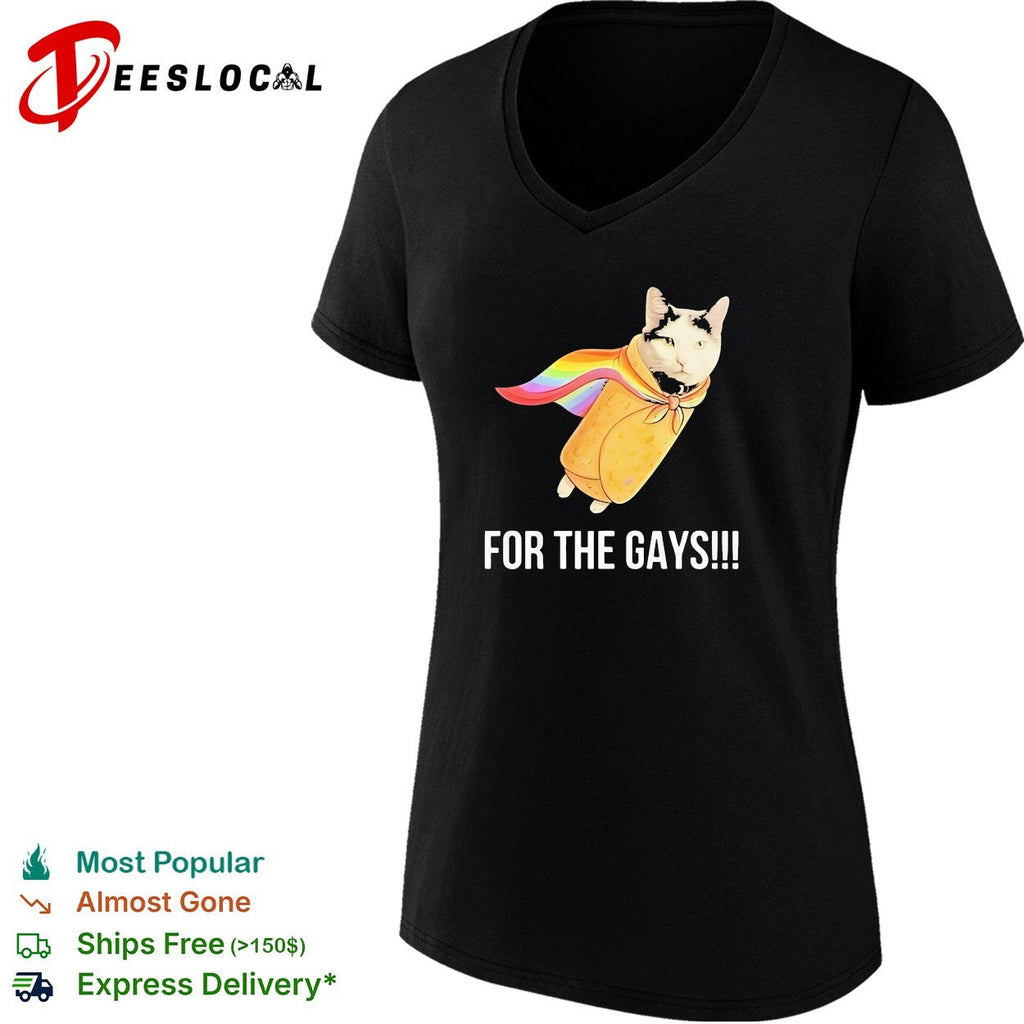Taco Cat Pride Flag For The Gays funny shirt Unisex