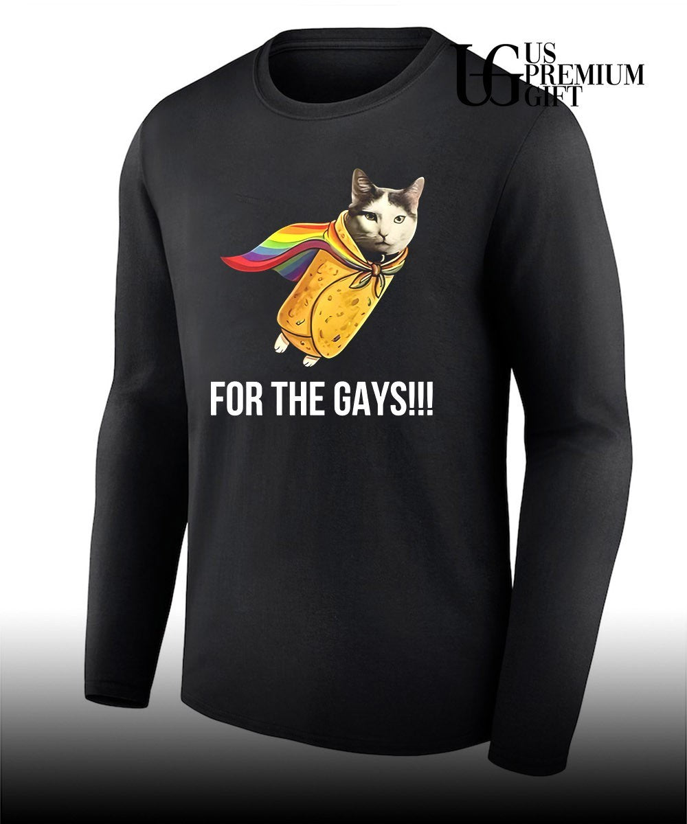 Taco Cat Pride Flag For The Gays shirt Unisex