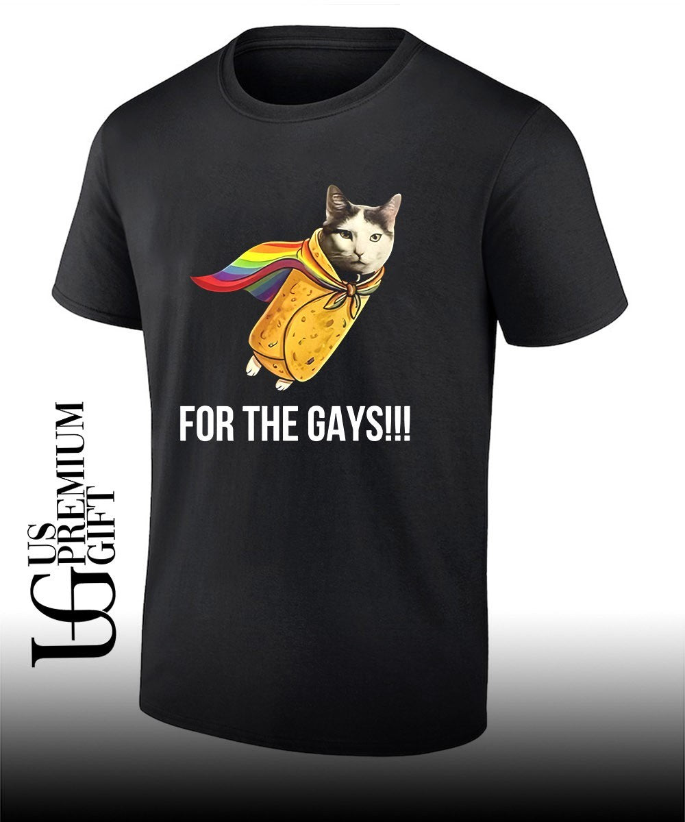 Taco Cat Pride Flag For The Gays shirt Unisex