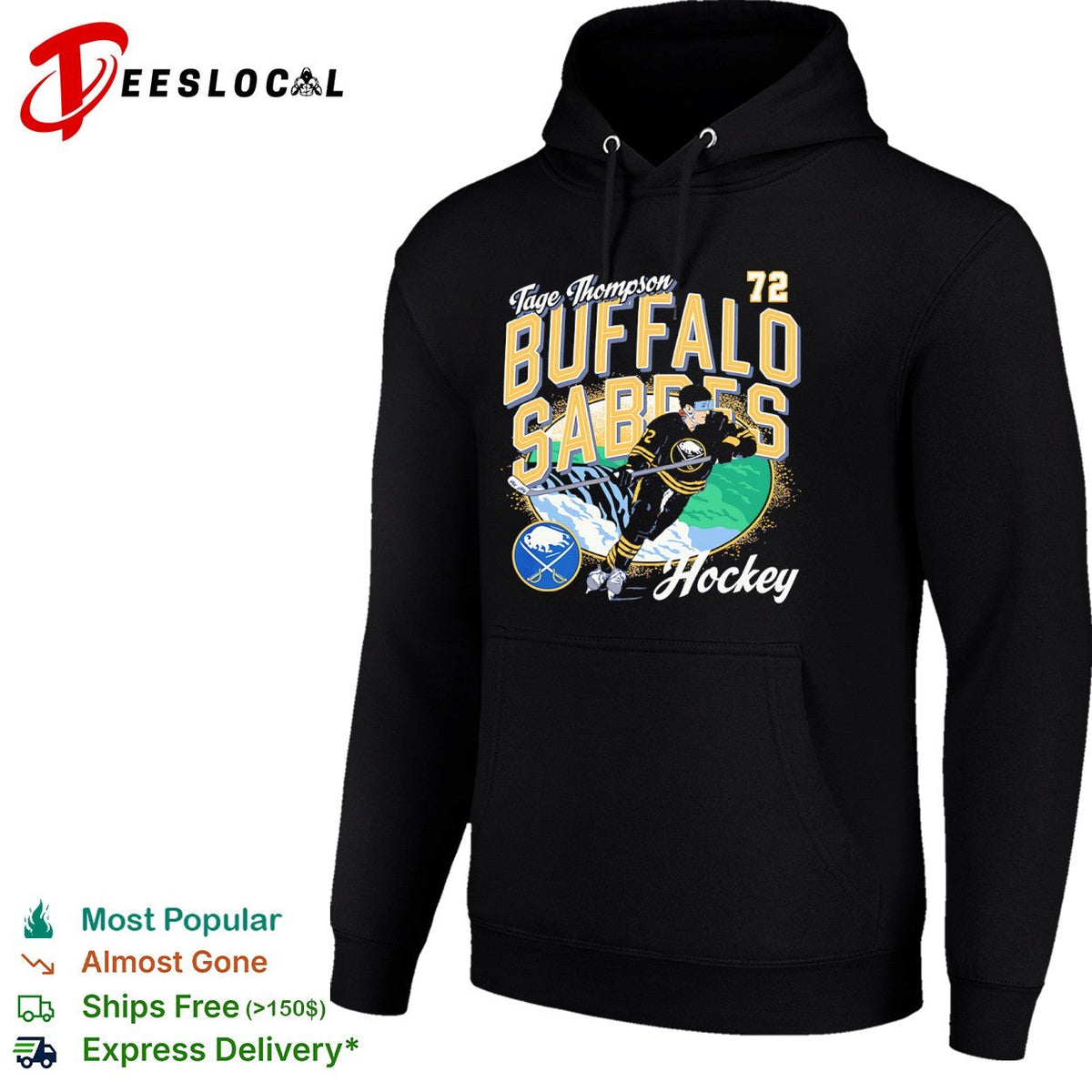 Tage Thompson Buffalo Sabres NHL Hockey 72 Text Logo shirt Unisex