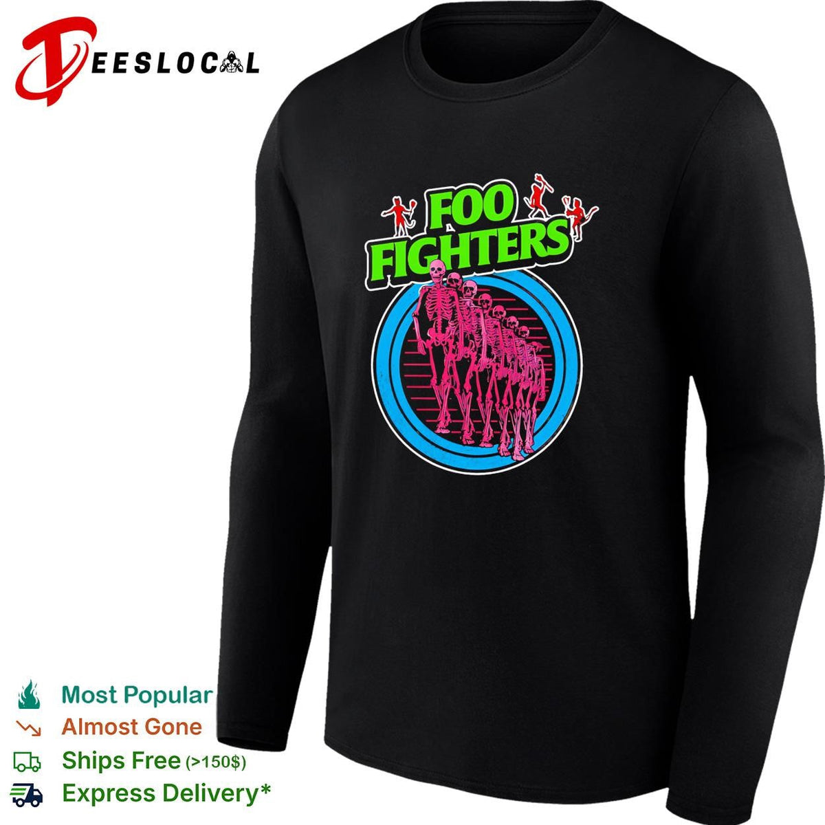Take Cover Tour Europe And UK Neon Skeleton shirt Unisex