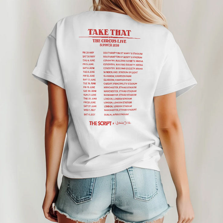 Take That Circus Live 2026 Tour T Shirt Unisex