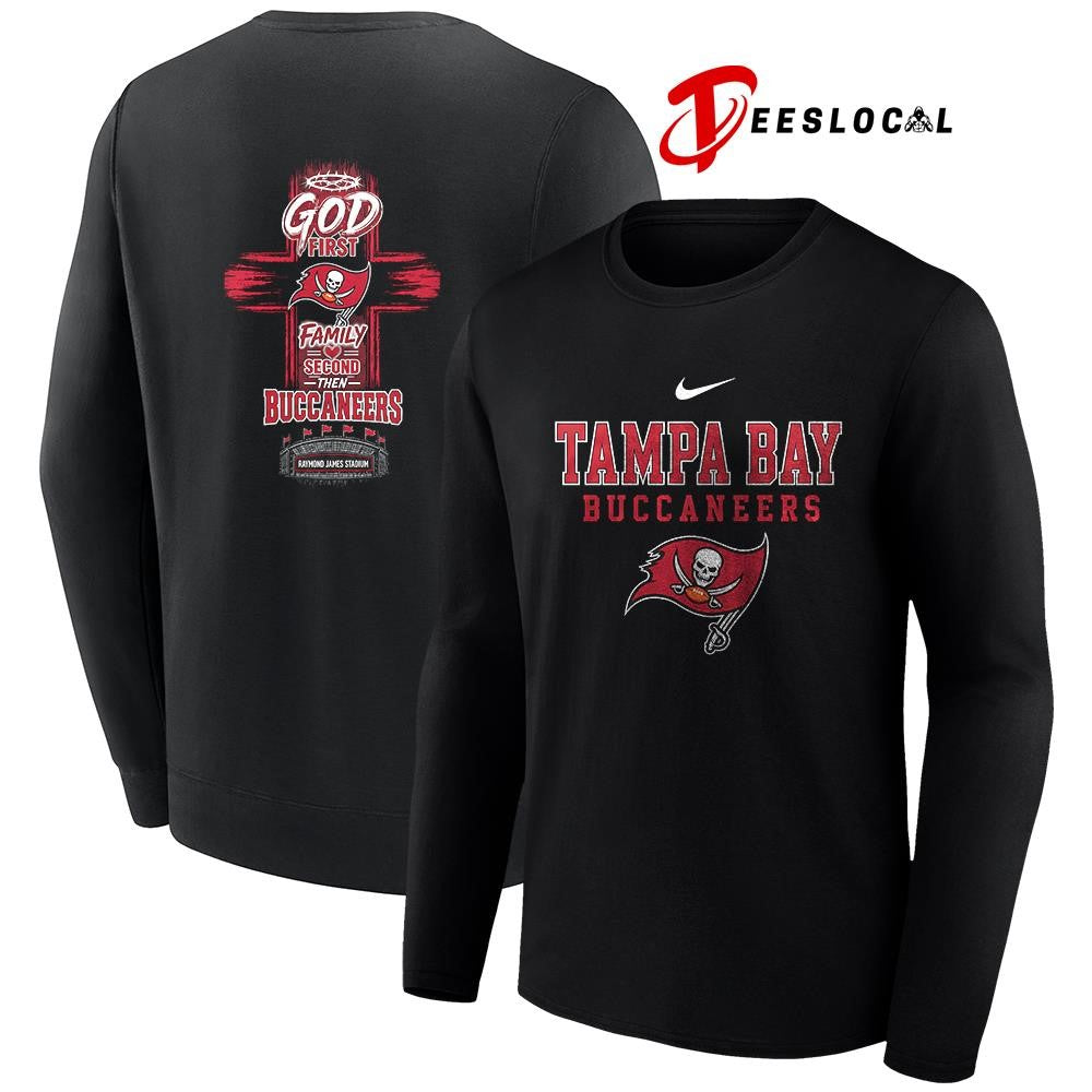 Tampa Bay Buccaneers God first family second cross shirt Unisex