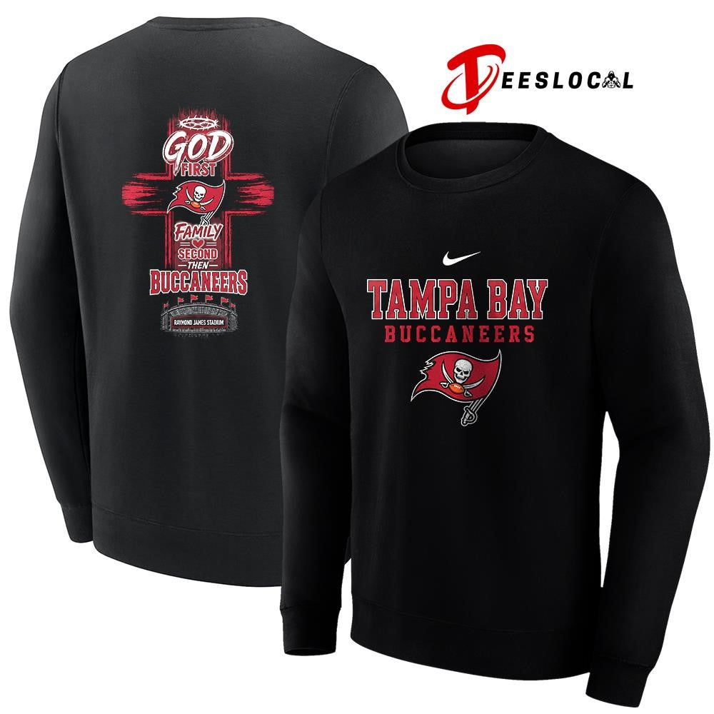 Tampa Bay Buccaneers God first family second cross shirt Unisex