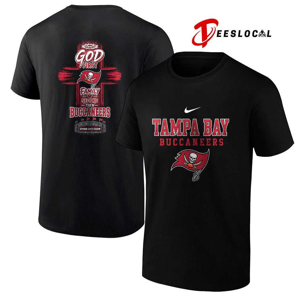 Tampa Bay Buccaneers God first family second cross shirt Unisex