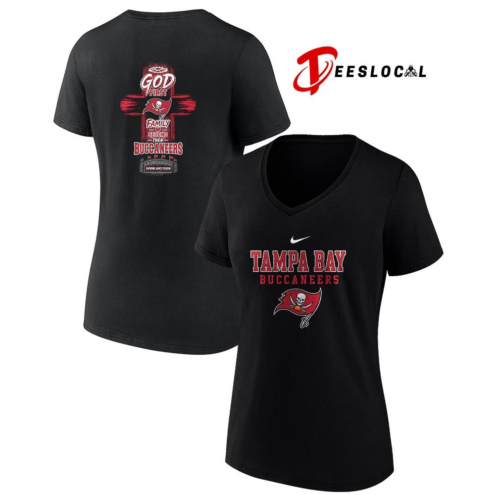 Tampa Bay Buccaneers God first family second cross shirt Unisex