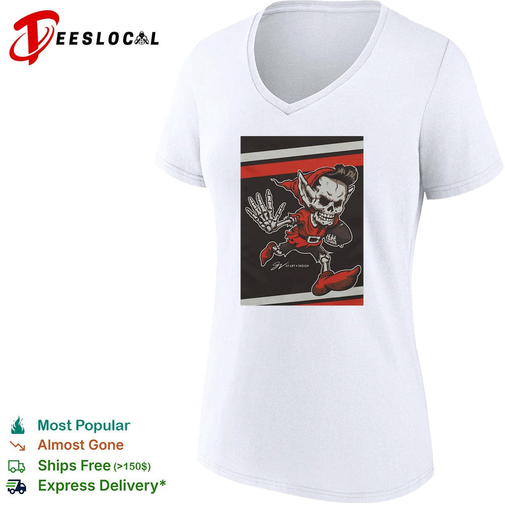Tampa Bay Buccaneers skeleton pirate mascot running vintage art shirt Unisex