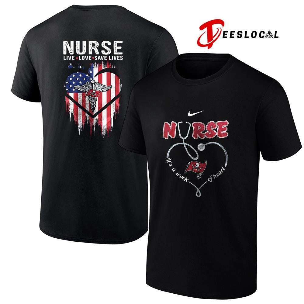 Tampa Bay Buccaneers x Army nurse it’s a work of heart shirt Unisex