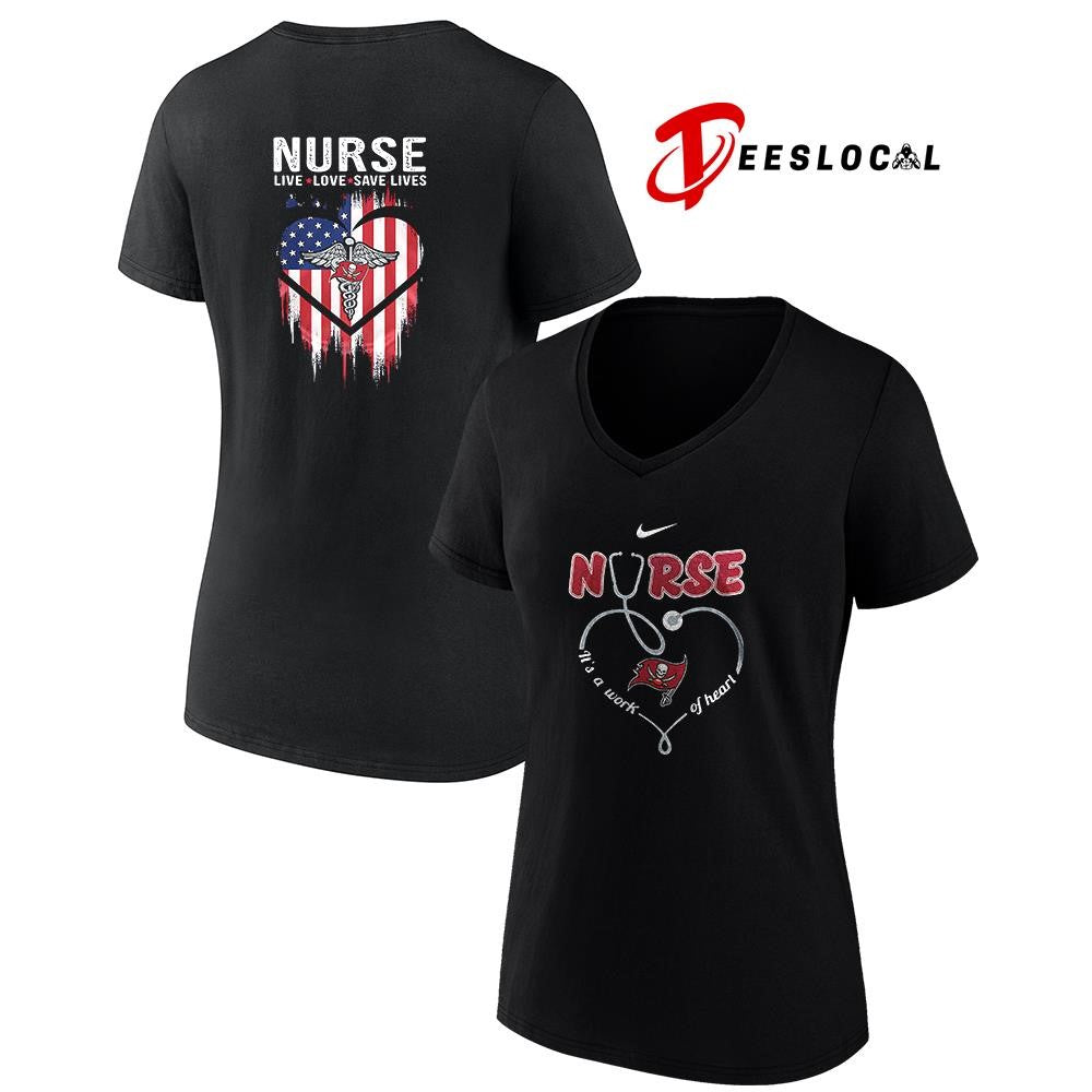 Tampa Bay Buccaneers x Army nurse it’s a work of heart shirt Unisex