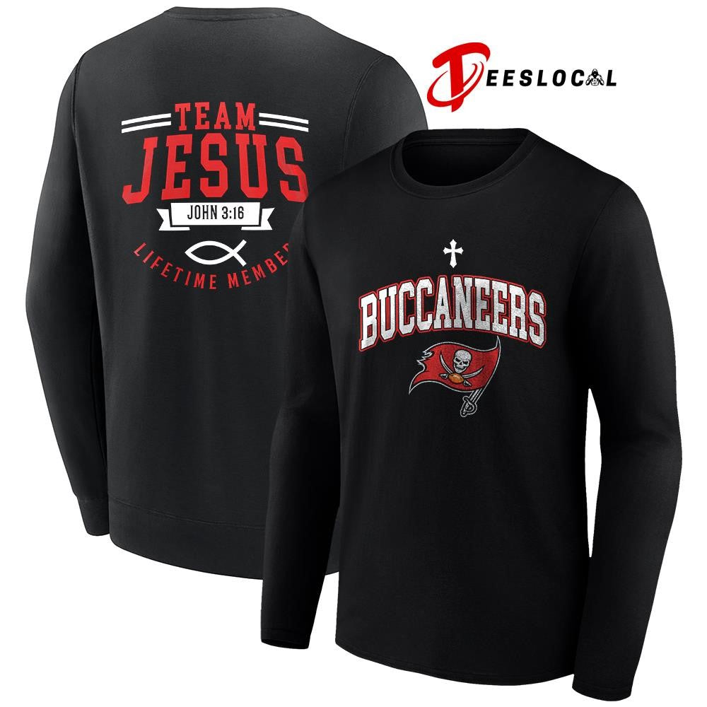 Tampa Bay Buccaneers x team Jesus lifetime member John 3 16 logo shirt Unisex