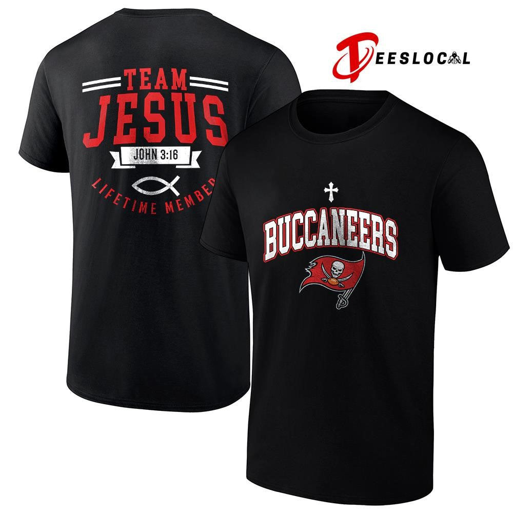 Tampa Bay Buccaneers x team Jesus lifetime member John 3 16 logo shirt Unisex