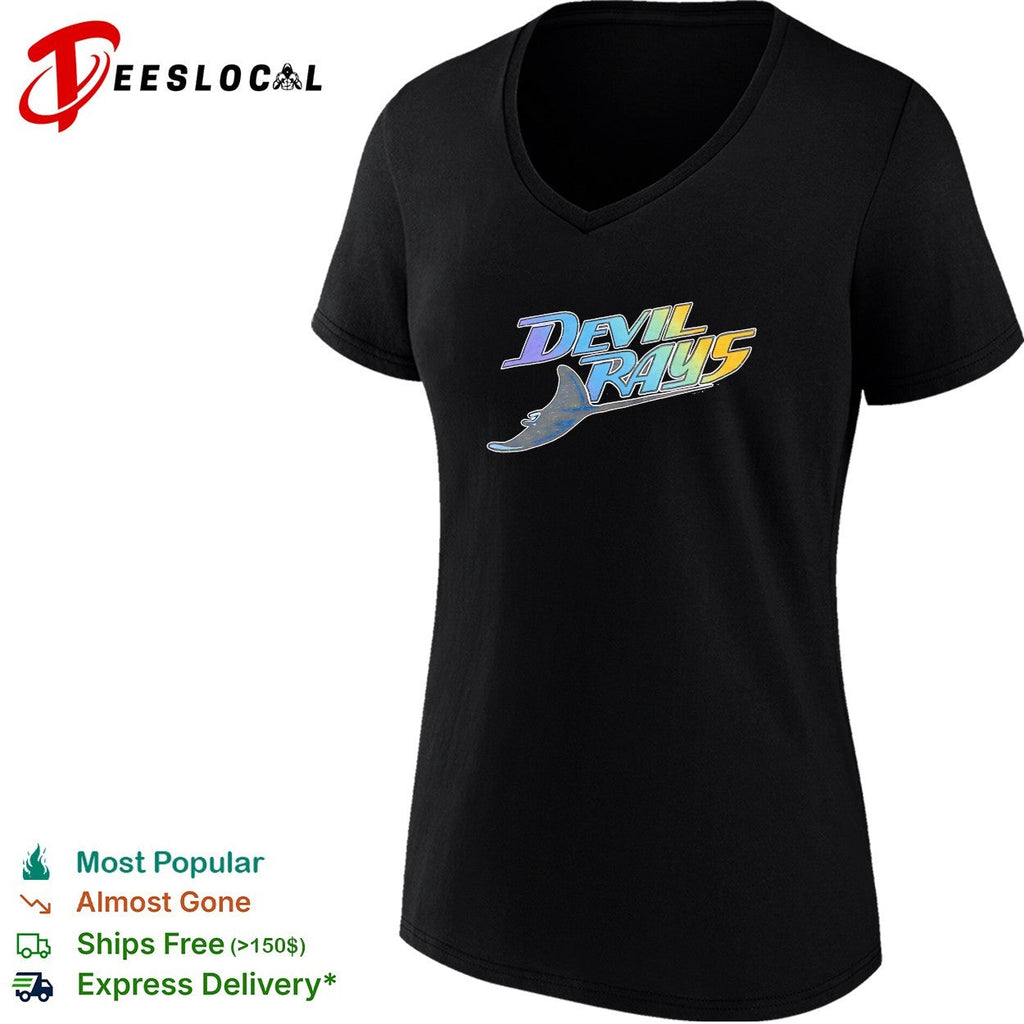 Tampa Bay Devil Rays holographic rainbow stingray logo shirt Unisex