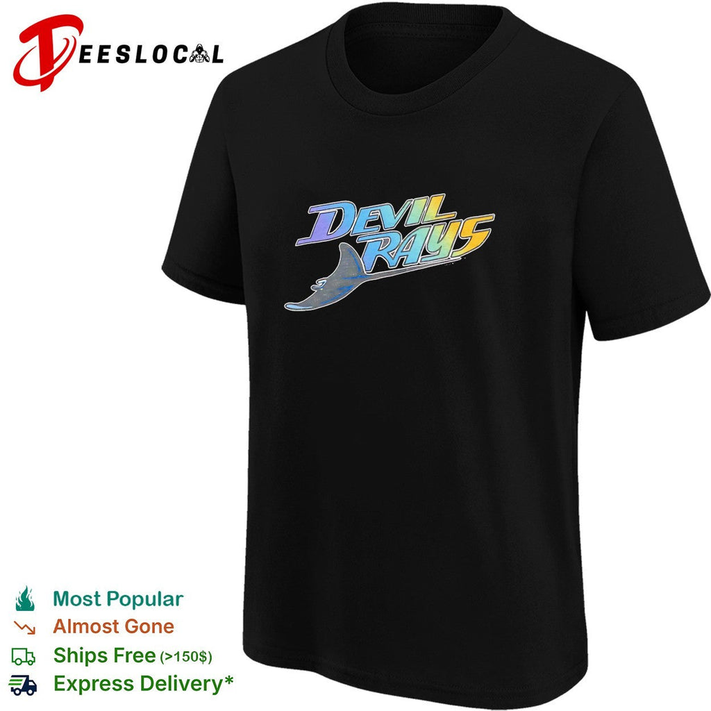 Tampa Bay Devil Rays holographic rainbow stingray logo shirt Unisex