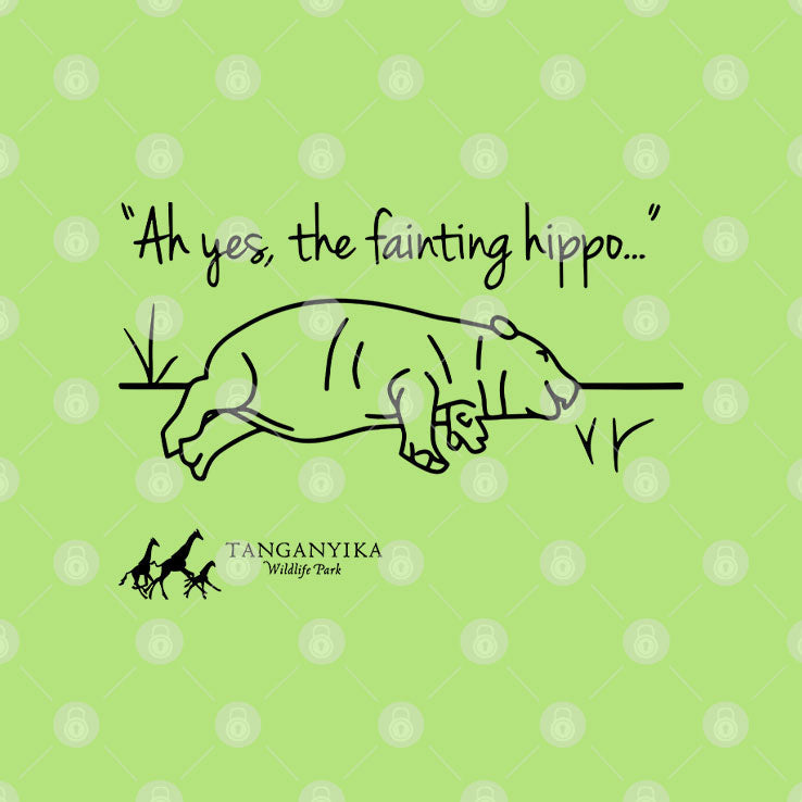 Tanganyika Wildlife Park Fainting Hippo T Shirt Unisex