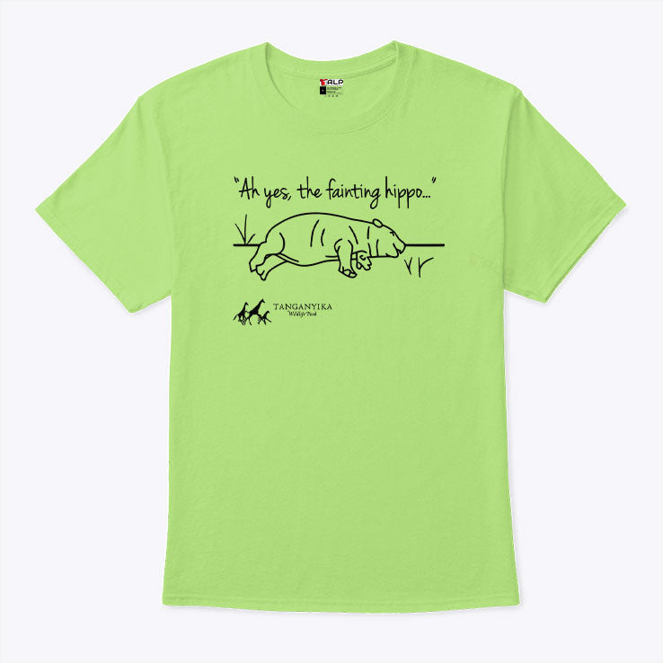 Tanganyika Wildlife Park Fainting Hippo T Shirt Unisex