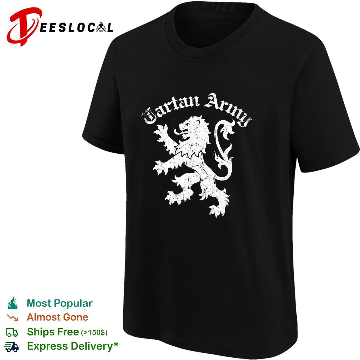 Tartan Army Scotland lion crest badge shirt Unisex
