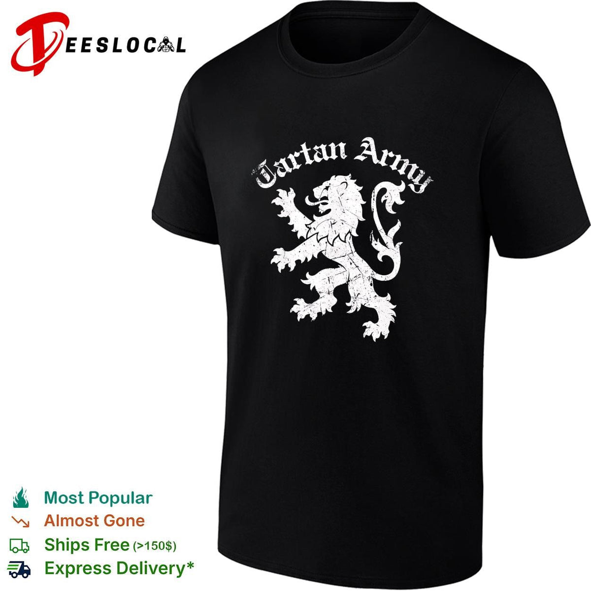 Tartan Army Scotland lion crest badge shirt Unisex