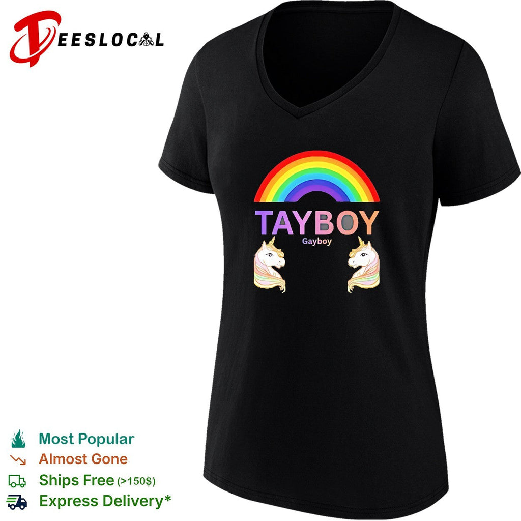 Tay boy gay boy unicorn rainbow shirt Unisex