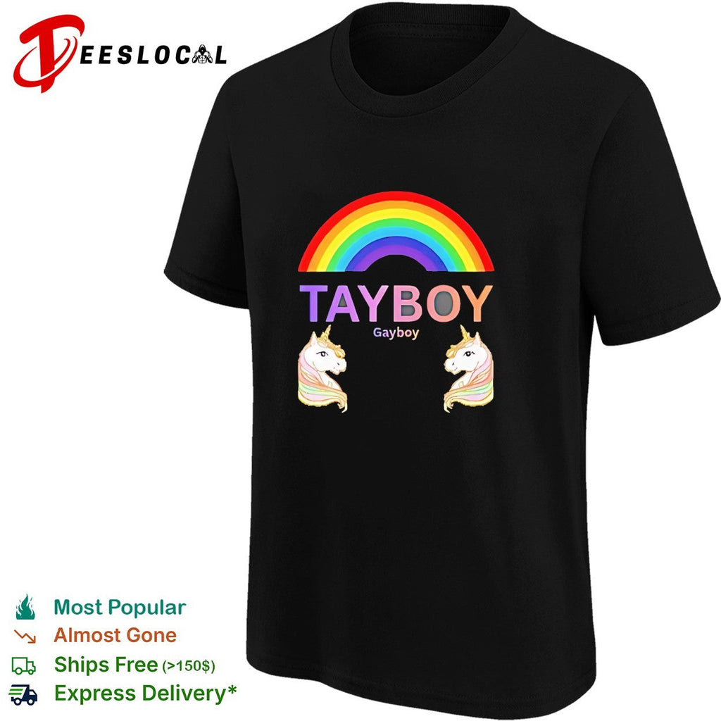 Tay boy gay boy unicorn rainbow shirt Unisex