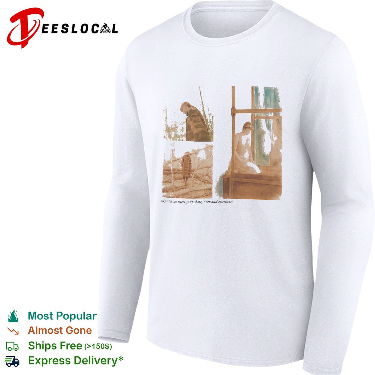 Taylor evermore my waves meet your shore ever and evermore concert shirt Unisex