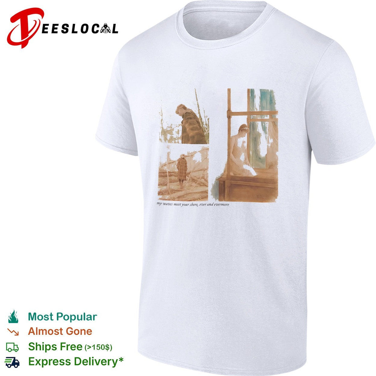 Taylor evermore my waves meet your shore ever and evermore concert shirt Unisex