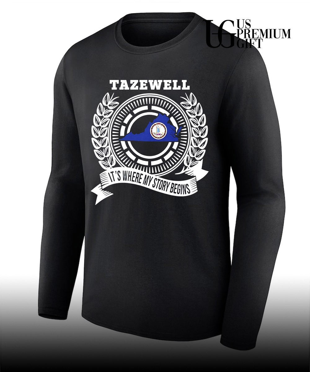 Tazewell It’s Where My Story Begins State Map shirt Unisex