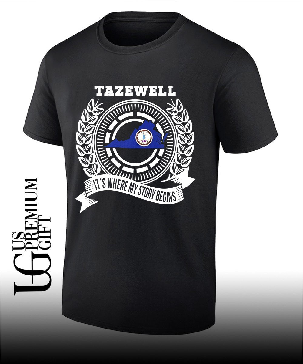 Tazewell It’s Where My Story Begins State Map shirt Unisex