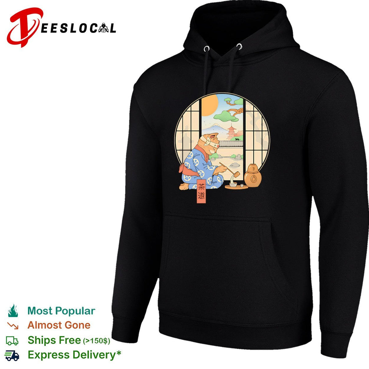 Tea Cat Ceremony a ukiyo-e style shirt Unisex