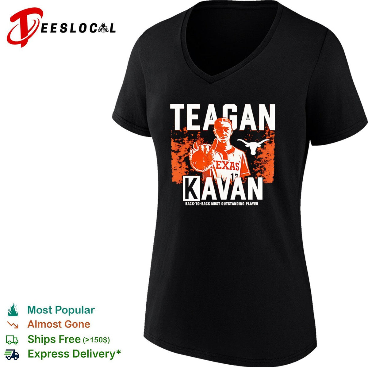Teagan Kavan Texas Longhorns NCAA Back to Back Most Outstanding Player shirt Unisex