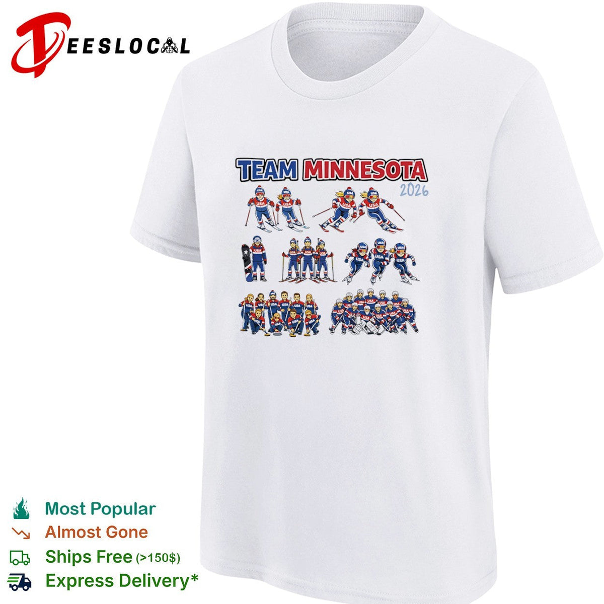 Team Minnesota 2026 USA Winter Olympic Sports shirt Unisex