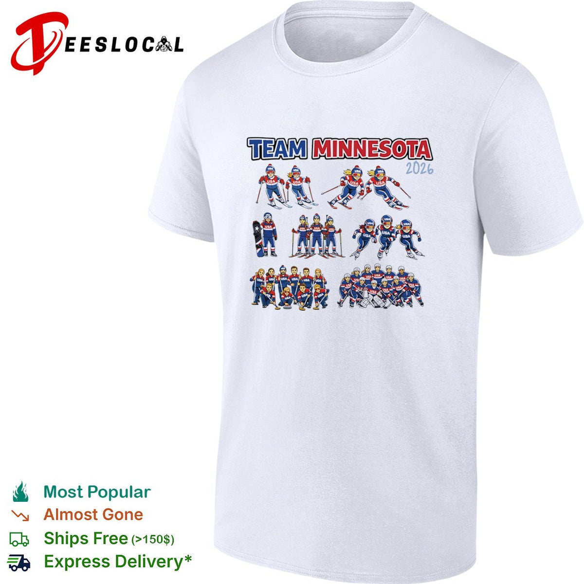 Team Minnesota 2026 USA Winter Olympic Sports shirt Unisex