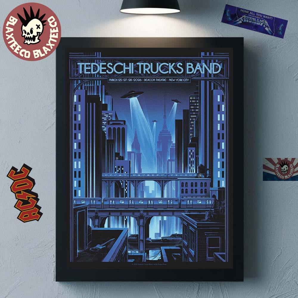 Tedeschi Trucks Band New York 2026 Week 3 Poster At Beacon Theatre On March 25 27 And 28 2026 Home Decor Poster Canvas