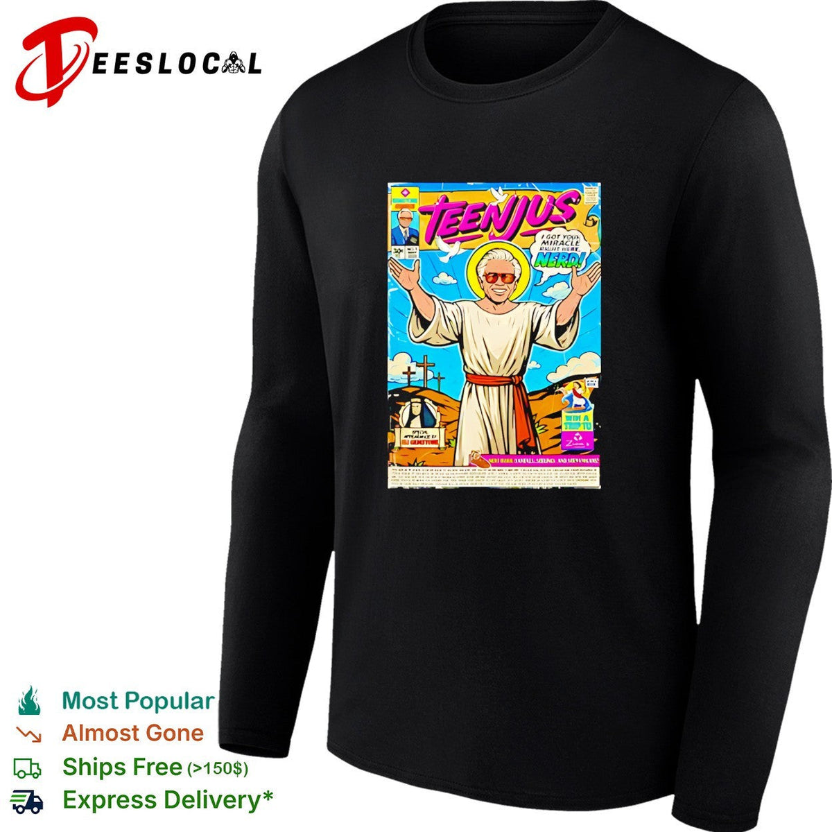 Teenjus comic book parody humor graphic shirt Unisex