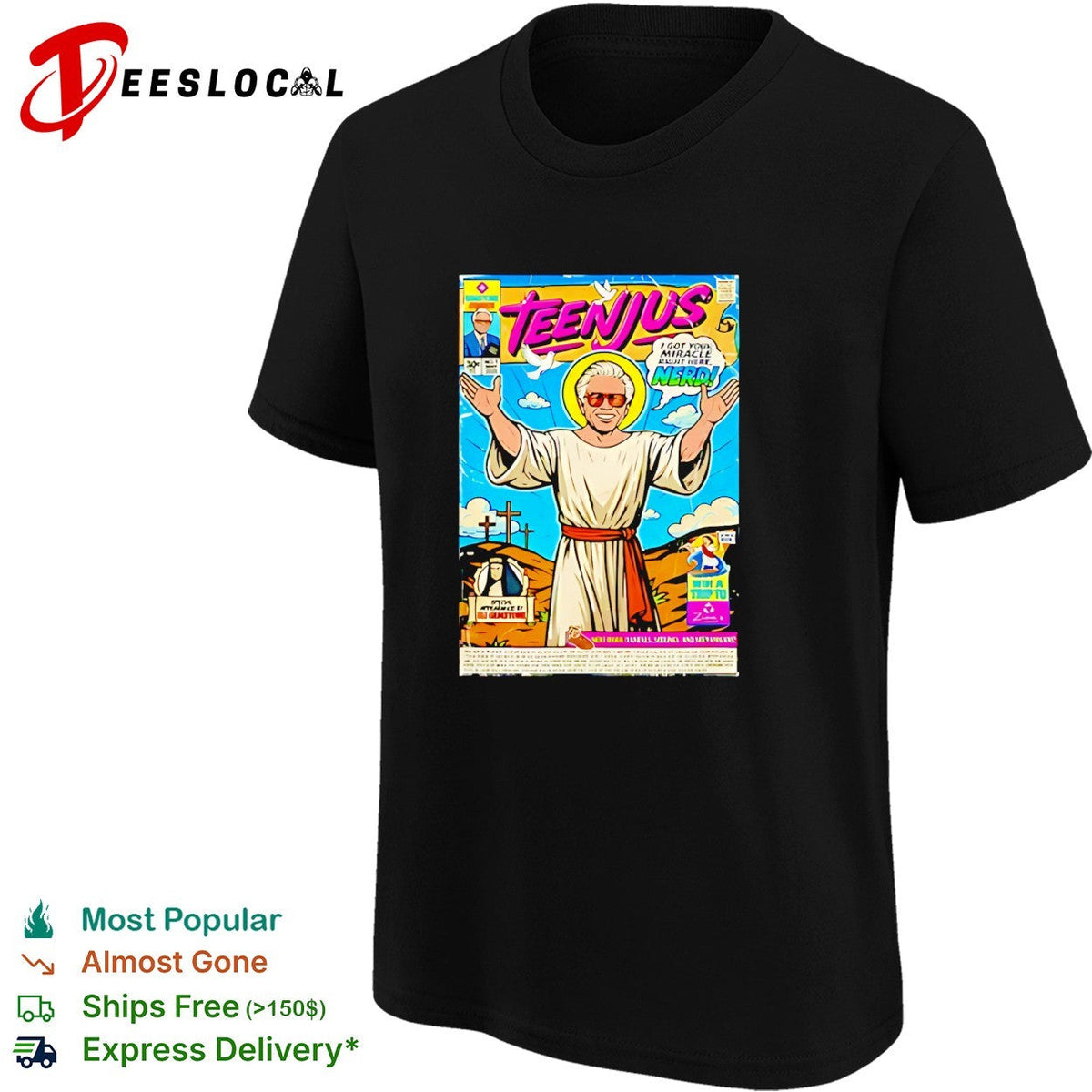 Teenjus comic book parody humor graphic shirt Unisex