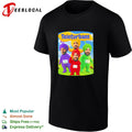 Teleturbans colorful turban parody characters group illustration graphic shirt Unisex