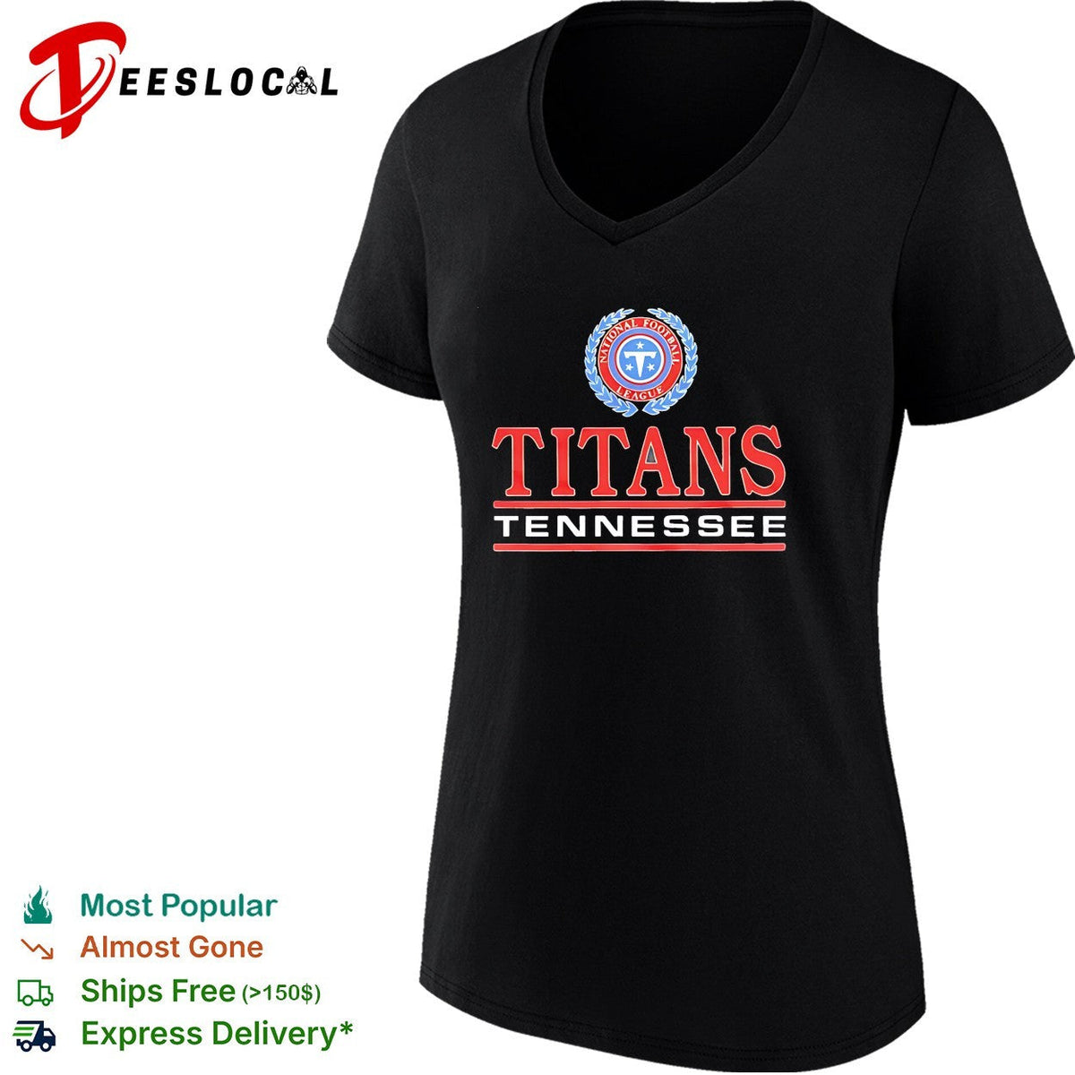 Tennessee Titans National Football League wreath logo shirt Unisex