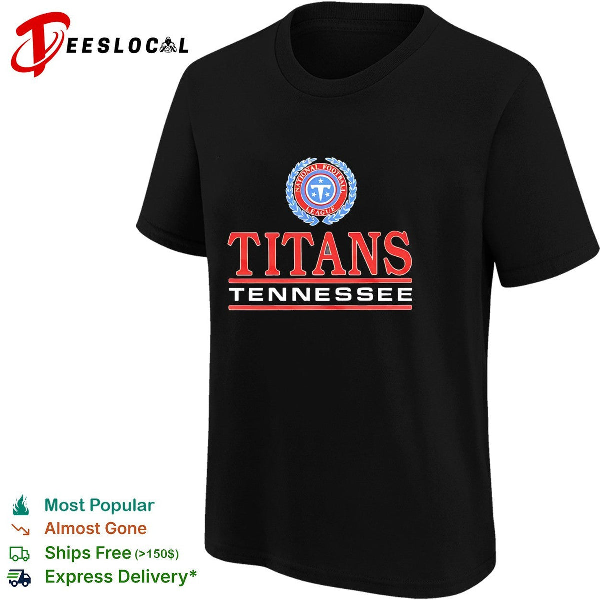 Tennessee Titans National Football League wreath logo shirt Unisex