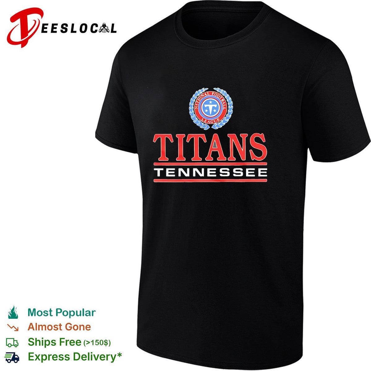 Tennessee Titans National Football League wreath logo shirt Unisex